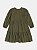 Vestido Infantil Verde Militar Manga Longa - Imagem 2