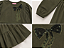 Vestido Infantil Verde Militar Manga Longa - Imagem 5