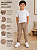 Calça Jogger Infantil Moletom Bege e Cinza Onda Marinha - Imagem 3