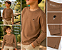 Camiseta Infantil Manga Longa Onda Marinha Bege - Imagem 4