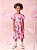Vestido Infantil Momi Stitch Rosa com Babados - Imagem 3