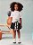 Conjunto Infantil Minnie Blusa Off White e Short Saia - Imagem 3