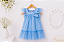 Vestido Infantil Mon Sucré Azul com Tule - Imagem 4