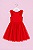Vestido Infantil Vermelho Tule e Babados - Imagem 5