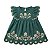 Vestido Bebê Verde Bordado com Calcinha - Imagem 2