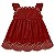 Vestido Bebê Vermelho Bordado com Calcinha - Imagem 1