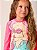 Blusa Infantil Praia Ariel Rosa Manga Longa - Imagem 4