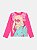 Blusa Infantil Praia Ariel Rosa Manga Longa - Imagem 1