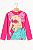 Blusa Infantil Praia Ariel Rosa Manga Longa - Imagem 7