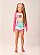 Blusa Infantil Praia Ariel Rosa Manga Longa - Imagem 3