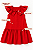 Vestido Infantil Vermelho com Laço e Babados - Imagem 5