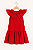 Vestido Infantil Vermelho com Laço e Babados - Imagem 3