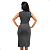 Vestido Midi canelado com fenda gola alta - Imagem 5