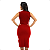 Vestido Midi canelado com fenda gola alta - Imagem 10