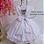 Vestido Infantil Bordado Branco com Cinto em Pérola - Imagem 4
