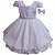Vestido Infantil Bordado Branco com Cinto em Pérola - Imagem 1