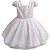 Vestido Infantil Branco Princesa Pérola Saia de Brilho - Imagem 1