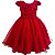 Vestido Infantil Vermelho Festa Bordado - Imagem 1