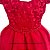 Vestido Infantil Vermelho Festa Bordado - Imagem 2