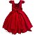 Vestido Infantil Vermelho Festa Bordado - Imagem 4