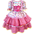 Vestido Junino Infantil Rosa - Imagem 1