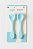 Kit Talher em Silicone Colher Garfo Azul - Imagem 2