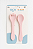 Kit Talher em Silicone Colher Garfo Rosa - Imagem 2