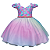 Vestido Infantil Sereia Luxo Menina - Imagem 1