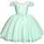 Vestido Infantil Verde Claro com Tule e Cinto de Pérolas - Imagem 1