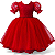 Vestido Vermelho com Renda - Imagem 1