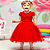 Vestido Infantil Vermelho com Renda - Imagem 4