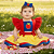 Romper Branca de Neve Luxo Bebê + Laço - Imagem 1