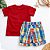 Conjunto Infantil Masculino Camiseta Vermelha + Bermuda - Imagem 4