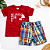Conjunto Infantil Masculino Camiseta Vermelha + Bermuda - Imagem 3