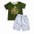 Conjunto Infantil Masculino Camiseta Verde + Bermuda - Imagem 1