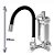 Torneira Gourmet Preta Cozinha de Parede Com Filtro 2 refis Luxo Linda - 2167 C70silpreta2refis - Imagem 5