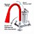 Torneira Gourmet Com Filtro Cozinha Vermelha Silicone Bancada - 2168conevermelho C72 - Imagem 2