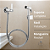 Ducha Higiênica Banheiro Completa Cromada com Suporte - duchahigic70 - Imagem 2