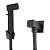 Ducha Higiênica Quadrada Preto Fosco Bidê Emborrachado Metal - DuchaSiliconeAllblack-Quadrada - Imagem 1