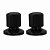 Kit com 2 Acabamentos de Registro Preto para Banheiro 1/2 e 3/4 com 16 Estrias Padrão Deca C40 -KIT2UNC40PRETO - Imagem 1