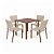 Conjunto de Mesa Margarida Quadrada com 4 Cadeiras - Imagem 1