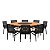 Conjunto de Mesa Perpétua em Madeira com 8 Poltronas - Imagem 1
