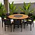 Conjunto de Mesa Perpétua em Madeira com 8 Poltronas - Imagem 2