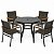 Conjunto de mesa Perpétua com 4 Poltronas em Corda Náutica - Imagem 1