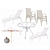 Kit Jogo de Mesa 4 Cadeiras Lótus com Espreguiçadeiras e Guarda Sol - Imagem 1