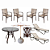 Kit Jogo de Mesa com 4 Cadeiras com Espreguiçadeiras Miosótis - Imagem 1