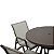 Jogo de Mesa 1,00m Tampo Liso 4 Cadeiras Lótus PREMIUM e Ombrelone - Imagem 3