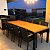 Conjunto de Mesa Retangular Perpétua com Tampo em Madeira e 8 Poltronas - Imagem 2