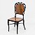 Cadeira Para Mesa de Jantar Em Alumínio Fundido e Madeira Modelo Aracruz Cor Preta - Imagem 2