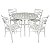 Conjunto de Mesa com 4 Cadeiras Jardim Alumínio Fundido Modelo Liz - Imagem 1